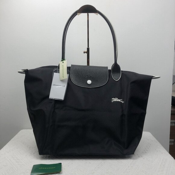 Longchamp Handbags - NWT Longchamp Le Pliage Original Large Shoulder Nylon Bag Tote IN NEW BLACK